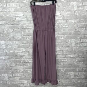 No Comment Strapless Jersey Knit Jumpsuit